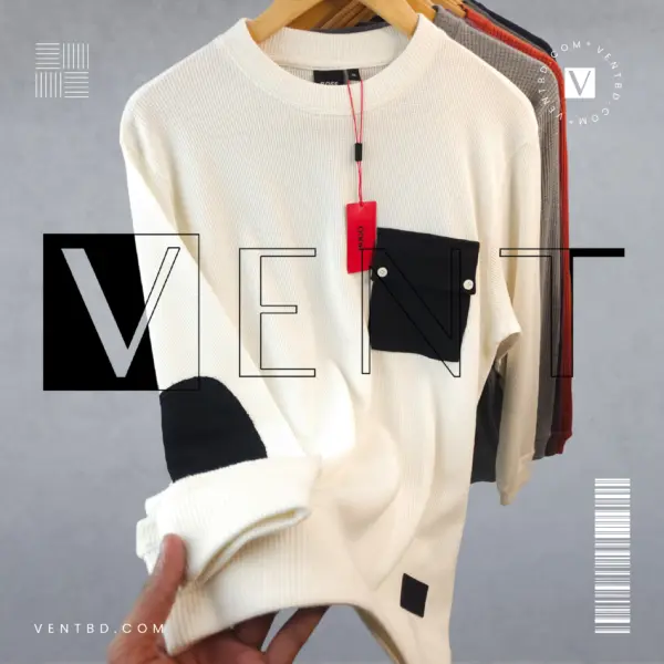 Stripe Sweatshirt White