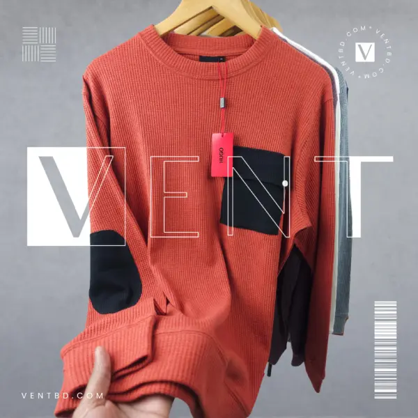 Stripe Sweatshirt red